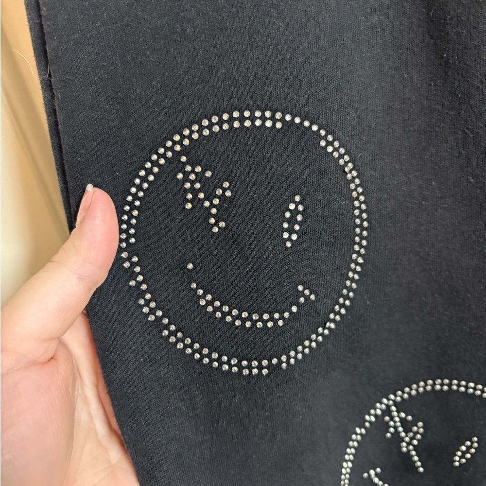 RetroVert All Over Rhinestone Smiley Sweatpants - Picture 5 of 5
